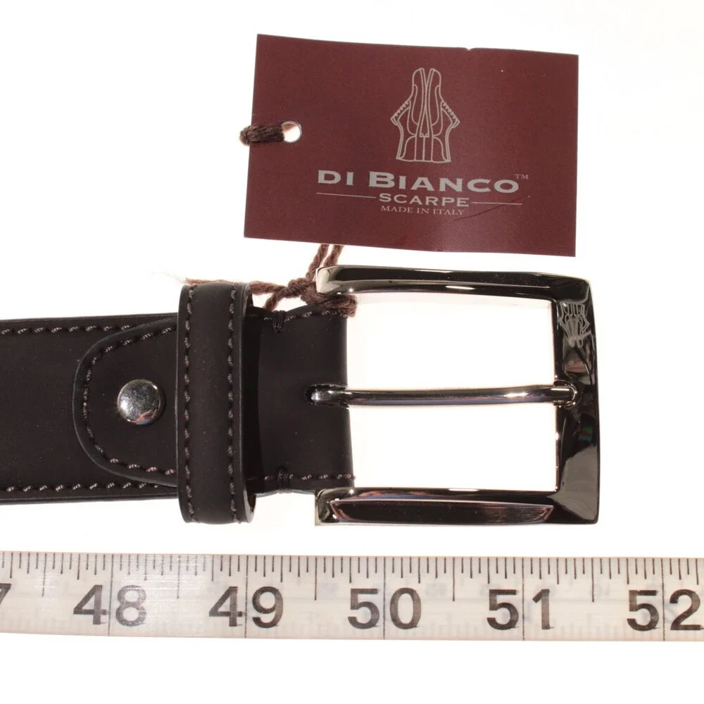 Di Bianco NWT Cut to Size Dress Belt In Solid Brown Leather One Size